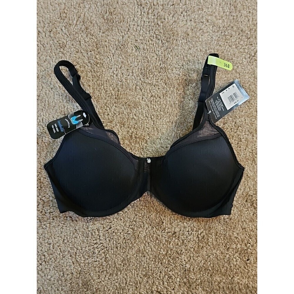 Bali One Smooth U Ultra Light T-Shirt Bra 36B Black